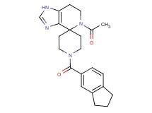 5-acetyl-1'-(2,3-dihydro-1H-inden-5-ylcarbonyl)-1,5,6,7-tetrahydrospiro[imidazo[4,5-c]pyridine-4,4'-piperidine]