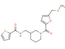 N-[(1-{5-[(methylthio)methyl]-2-furoyl}piperidin-3-yl)methyl]thiophene-2-carboxamide