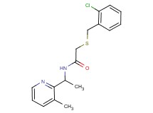 2-[(2-chlorobenzyl)thio]-N-[1-(3-methylpyridin-2-yl)ethyl]acetamide
