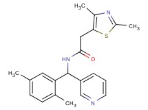 N-[(2,5-dimethylphenyl)(pyridin-3-yl)methyl]-2-(2,4-dimethyl-1,3-thiazol-5-yl)acetamide