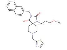 1-(3-methoxypropyl)-3-(2-naphthylmethyl)-8-(1,3-thiazol-2-ylmethyl)-1,3,8-triazaspiro[4.5]decane-2,4-dione