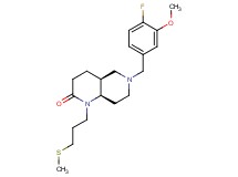 (4aS*,8aR*)-6-(4-fluoro-3-methoxybenzyl)-1-[3-(methylthio)propyl]octahydro-1,6-naphthyridin-2(1H)-one