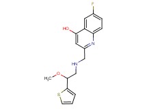 6-fluoro-2-({[2-methoxy-2-(2-thienyl)ethyl]amino}methyl)quinolin-4-ol