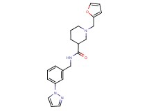 1-(2-furylmethyl)-N-[3-(1H-pyrazol-1-yl)benzyl]-3-piperidinecarboxamide