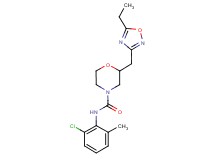 N-(2-chloro-6-methylphenyl)-2-[(5-ethyl-1,2,4-oxadiazol-3-yl)methyl]morpholine-4-carboxamide