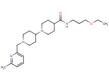 N-(3-ethoxypropyl)-1'-[(6-methyl-2-pyridinyl)methyl]-1,4'-bipiperidine-4-carboxamide