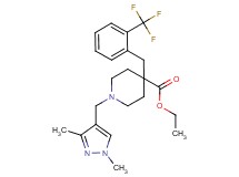 ethyl 1-[(1,3-dimethyl-1H-pyrazol-4-yl)methyl]-4-[2-(trifluoromethyl)benzyl]-4-piperidinecarboxylate