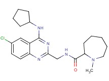 N-{[6-chloro-4-(cyclopentylamino)-2-quinazolinyl]methyl}-1-methyl-2-azepanecarboxamide