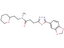 3-[5-(1,3-benzodioxol-5-yl)-1,3,4-oxadiazol-2-yl]-N-methyl-N-[2-(tetrahydro-2H-pyran-2-yl)ethyl]propanamide