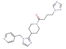 4-[(2-{1-[4-(1H-1,2,4-triazol-1-yl)butanoyl]piperidin-4-yl}-1H-imidazol-1-yl)methyl]pyridine