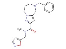 5-benzyl-N-(isoxazol-5-ylmethyl)-N-methyl-5,6,7,8-tetrahydro-4H-pyrazolo[1,5-a][1,4]diazepine-2-carboxamide