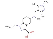 1-allyl-5-{methyl[(1,3,5-trimethyl-1H-pyrazol-4-yl)methyl]amino}-4,5,6,7-tetrahydro-1H-indazole-3-carboxylic acid