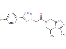 7-{[5-(4-fluorophenyl)-2H-tetrazol-2-yl]acetyl}-3,5-dimethyl-5,6,7,8-tetrahydro[1,2,4]triazolo[4,3-a]pyrazine