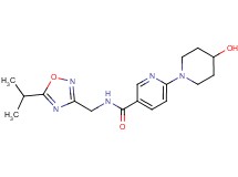 6-(4-hydroxypiperidin-1-yl)-N-[(5-isopropyl-1,2,4-oxadiazol-3-yl)methyl]nicotinamide