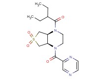(4aR*,7aS*)-1-(2-ethylbutanoyl)-4-(2-pyrazinylcarbonyl)octahydrothieno[3,4-b]pyrazine 6,6-dioxide