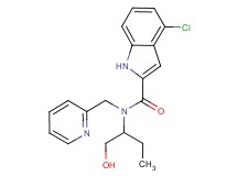 4-chloro-N-[1-(hydroxymethyl)propyl]-N-(pyridin-2-ylmethyl)-1H-indole-2-carboxamide
