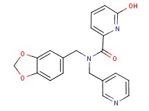 N-(1,3-benzodioxol-5-ylmethyl)-6-hydroxy-N-(3-pyridinylmethyl)-2-pyridinecarboxamide trifluoroacetate (salt)
