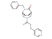 (1S*,5R*)-6-(2-pyridinylmethyl)-3-[3-(4-pyridinyl)propanoyl]-3,6-diazabicyclo[3.2.2]nonan-7-one