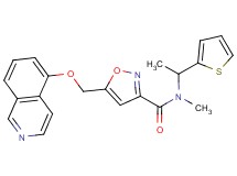 5-[(isoquinolin-5-yloxy)methyl]-N-methyl-N-[1-(2-thienyl)ethyl]isoxazole-3-carboxamide