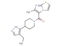 5-{[4-(4-ethyl-1H-pyrazol-5-yl)piperidin-1-yl]carbonyl}-6-methylimidazo[2,1-b][1,3]thiazole