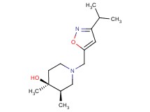 (3R*,4S*)-1-[(3-isopropylisoxazol-5-yl)methyl]-3,4-dimethylpiperidin-4-ol