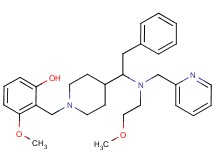 3-methoxy-2-[(4-{1-[(2-methoxyethyl)(2-pyridinylmethyl)amino]-2-phenylethyl}-1-piperidinyl)methyl]phenol