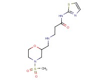 3-({[4-(methylsulfonyl)morpholin-2-yl]methyl}amino)-N-1,3-thiazol-2-ylpropanamide