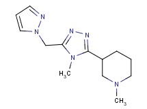 1-methyl-3-[4-methyl-5-(1H-pyrazol-1-ylmethyl)-4H-1,2,4-triazol-3-yl]piperidine