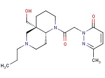 2-{2-[(4aS*,8aR*)-4a-(hydroxymethyl)-6-propyloctahydro-1,6-naphthyridin-1(2H)-yl]-2-oxoethyl}-6-methyl-3(2H)-pyridazinone