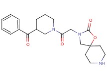 3-[2-(3-benzoyl-1-piperidinyl)-2-oxoethyl]-1-oxa-3,8-diazaspiro[4.5]decan-2-one trifluoroacetate
