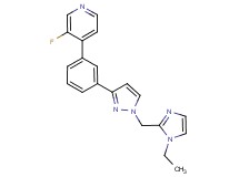 4-(3-{1-[(1-ethyl-1H-imidazol-2-yl)methyl]-1H-pyrazol-3-yl}phenyl)-3-fluoropyridine
