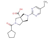 (3aS*,6aS*)-2-(cyclopentylcarbonyl)-5-(5-ethylpyrimidin-2-yl)hexahydropyrrolo[3,4-c]pyrrole-3a(1H)-carboxylic acid