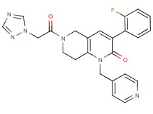 3-(2-fluorophenyl)-1-(4-pyridinylmethyl)-6-(1H-1,2,4-triazol-1-ylacetyl)-5,6,7,8-tetrahydro-1,6-naphthyridin-2(1H)-one