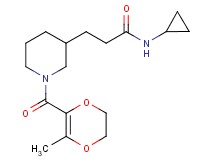N-cyclopropyl-3-{1-[(3-methyl-5,6-dihydro-1,4-dioxin-2-yl)carbonyl]-3-piperidinyl}propanamide