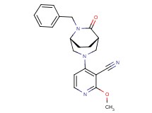 4-[(1S*,5R*)-6-benzyl-7-oxo-3,6-diazabicyclo[3.2.2]non-3-yl]-2-methoxynicotinonitrile