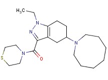 5-(1-azocanyl)-1-ethyl-3-(4-thiomorpholinylcarbonyl)-4,5,6,7-tetrahydro-1H-indazole