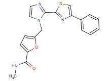 N-methyl-5-{[2-(4-phenyl-1,3-thiazol-2-yl)-1H-imidazol-1-yl]methyl}-2-furamide