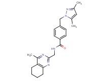 4-[(3,5-dimethyl-1H-pyrazol-1-yl)methyl]-N-[(4-methyl-5,6,7,8-tetrahydro-2-quinazolinyl)methyl]benzamide