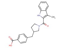 4-({1-[(3-methyl-1H-indol-2-yl)carbonyl]pyrrolidin-3-yl}methyl)benzoic acid