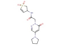 N-(1,1-dioxido-2,3-dihydro-3-thienyl)-2-[6-oxo-4-(1-pyrrolidinyl)-1(6H)-pyridazinyl]acetamide