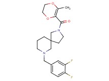 7-(3,4-difluorobenzyl)-2-[(3-methyl-5,6-dihydro-1,4-dioxin-2-yl)carbonyl]-2,7-diazaspiro[4.5]decane