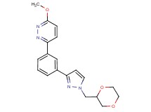 3-{3-[1-(1,4-dioxan-2-ylmethyl)-1H-pyrazol-3-yl]phenyl}-6-methoxypyridazine