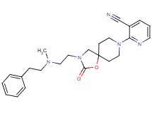 2-(3-{2-[methyl(2-phenylethyl)amino]ethyl}-2-oxo-1-oxa-3,8-diazaspiro[4.5]dec-8-yl)nicotinonitrile