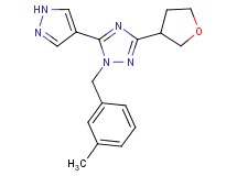 1-(3-methylbenzyl)-5-(1H-pyrazol-4-yl)-3-(tetrahydrofuran-3-yl)-1H-1,2,4-triazole