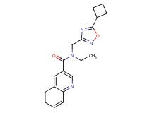 N-[(5-cyclobutyl-1,2,4-oxadiazol-3-yl)methyl]-N-ethylquinoline-3-carboxamide