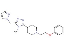 4-[4-methyl-5-(1H-pyrazol-1-ylmethyl)-4H-1,2,4-triazol-3-yl]-1-(2-phenoxyethyl)piperidine