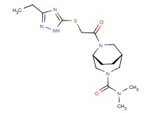 (1R*,5R*)-6-{[(3-ethyl-1H-1,2,4-triazol-5-yl)thio]acetyl}-N,N-dimethyl-3,6-diazabicyclo[3.2.2]nonane-3-carboxamide