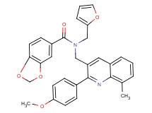 N-(2-furylmethyl)-N-{[2-(4-methoxyphenyl)-8-methyl-3-quinolinyl]methyl}-1,3-benzodioxole-5-carboxamide