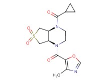 (4aR*,7aS*)-1-(cyclopropylcarbonyl)-4-[(4-methyl-1,3-oxazol-5-yl)carbonyl]octahydrothieno[3,4-b]pyrazine 6,6-dioxide