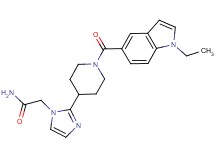 2-(2-{1-[(1-ethyl-1H-indol-5-yl)carbonyl]-4-piperidinyl}-1H-imidazol-1-yl)acetamide